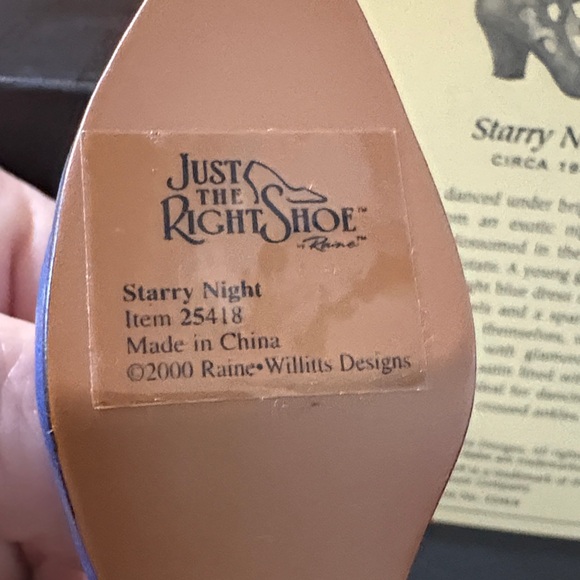 Just The Right Shoe Blue Heels with Floral Accent - Picture 5 of 5